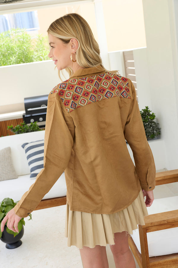Madisson Jo Embroidered Shacket - Myra USA
