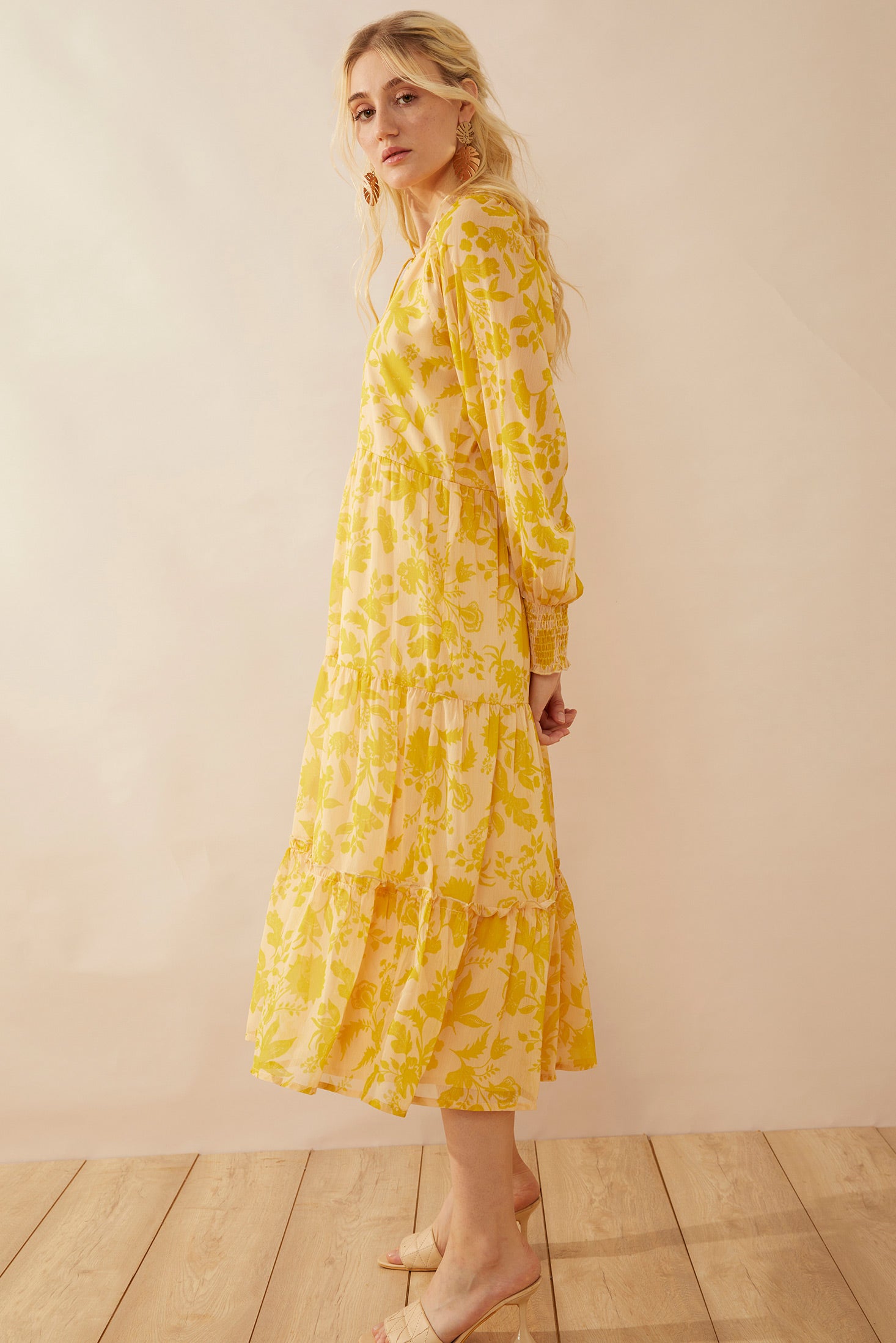Eliana Gold Empire Dress - Myra USA