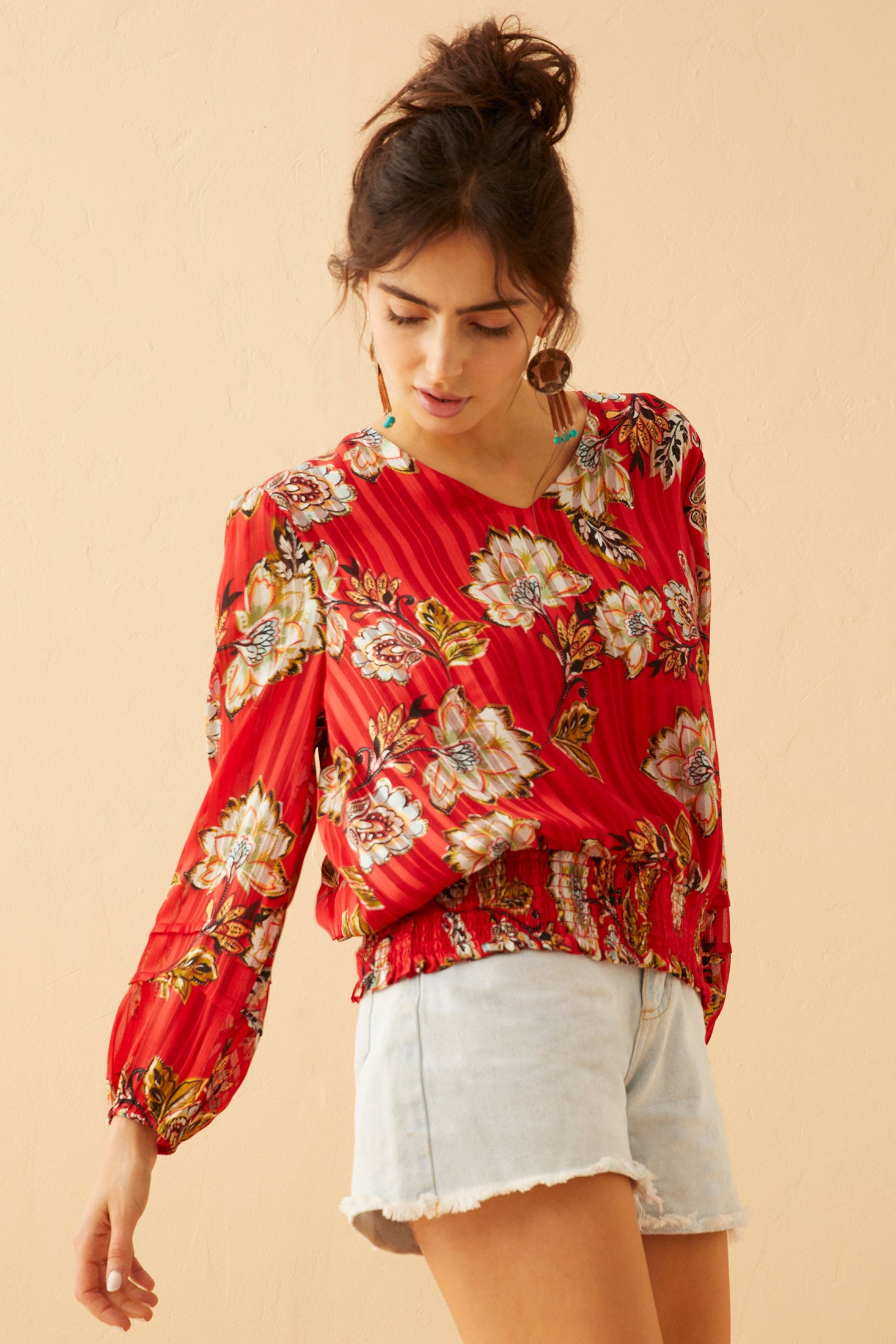 Rylee River Peplum Top - Myra USA