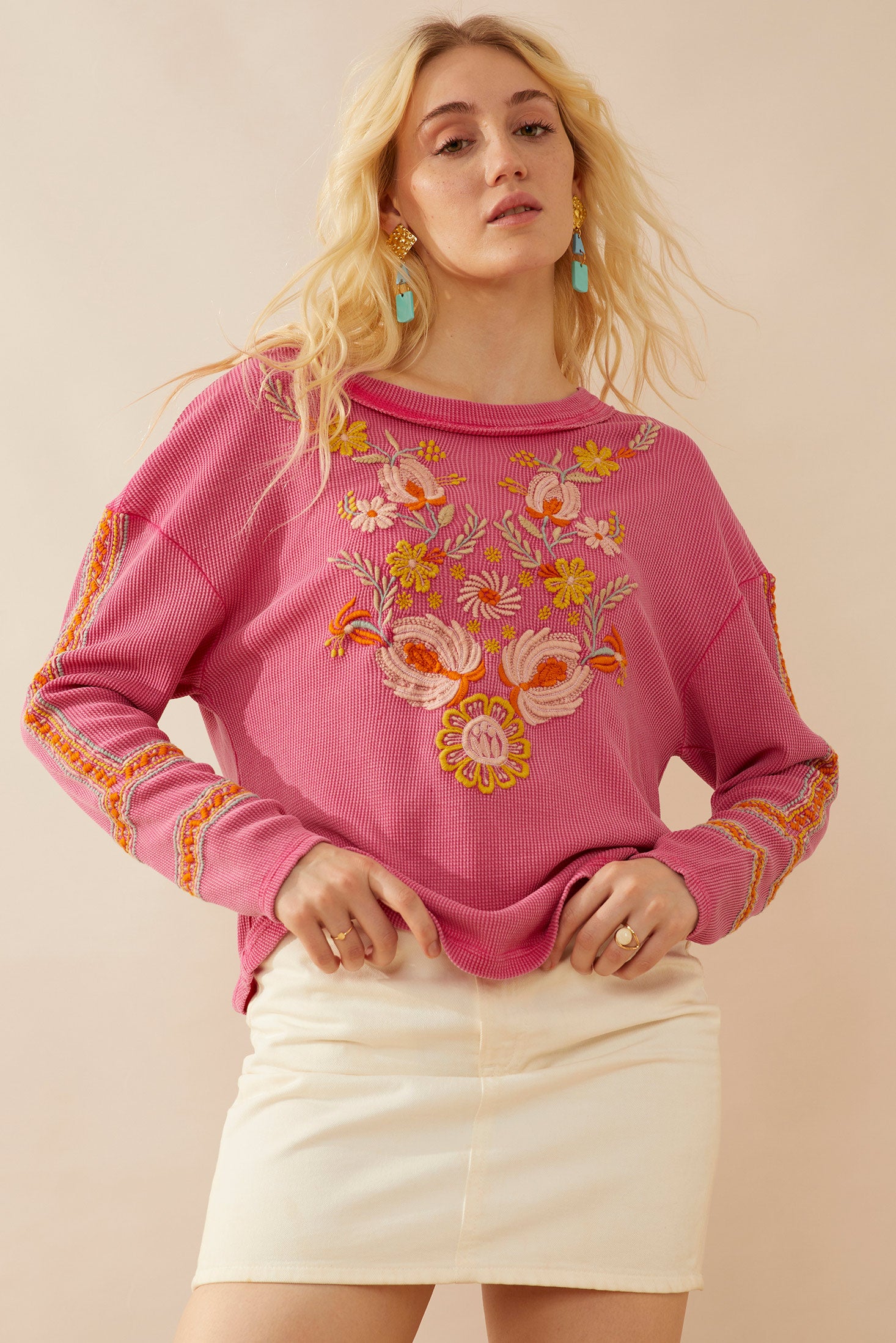 Hadass Floral Embroidered Top - Myra USA