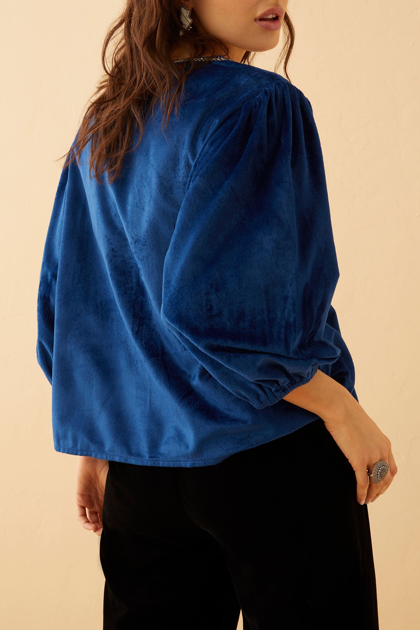 Juliana Azure Embroidered Top - Myra USA