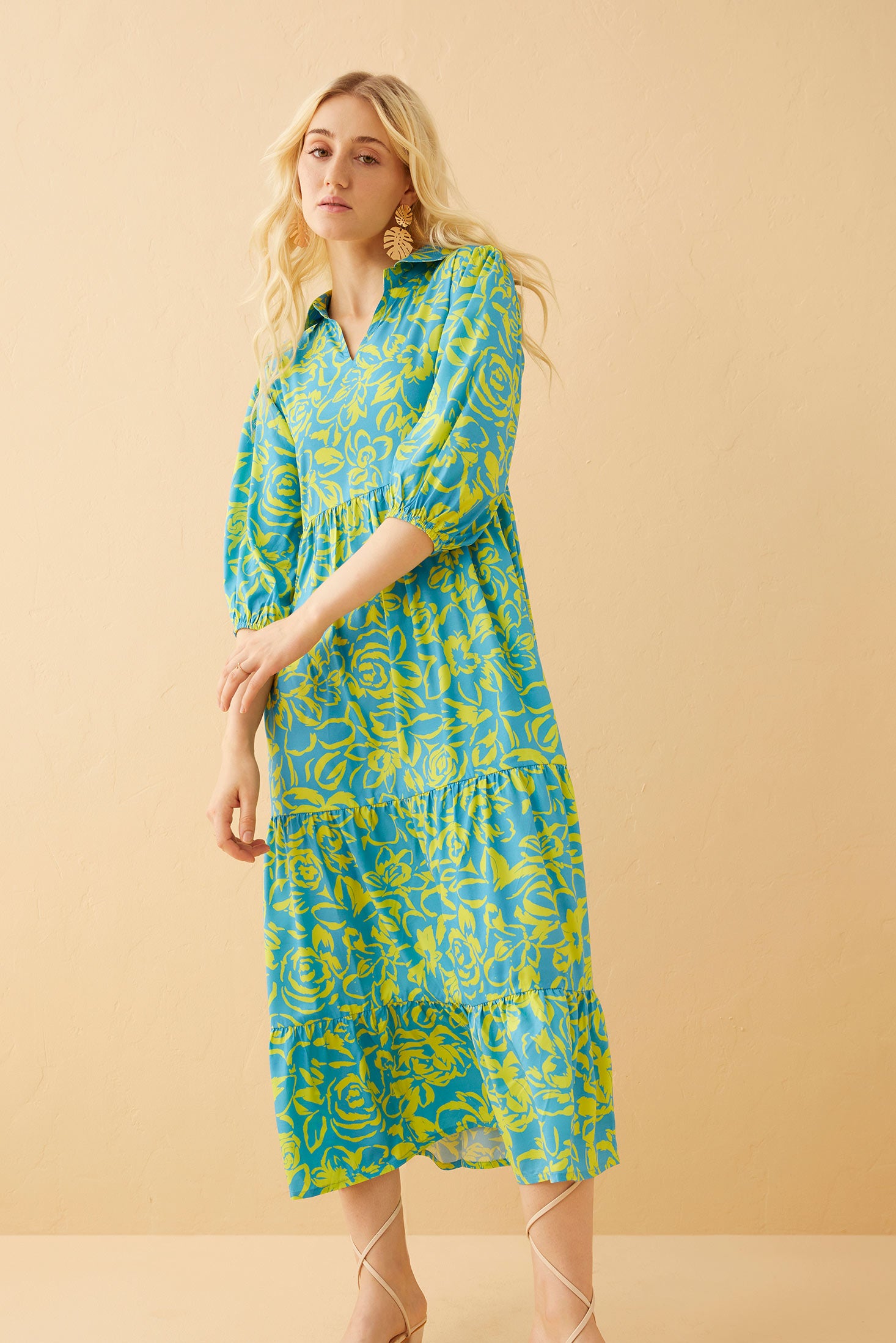 Minerva Floral Drop Waist Dress - Myra USA