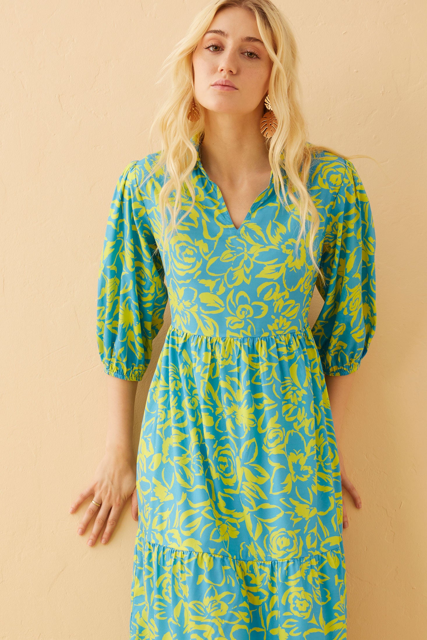 Minerva Floral Drop Waist Dress - Myra USA