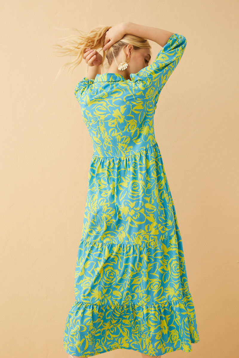 Minerva Floral Drop Waist Dress