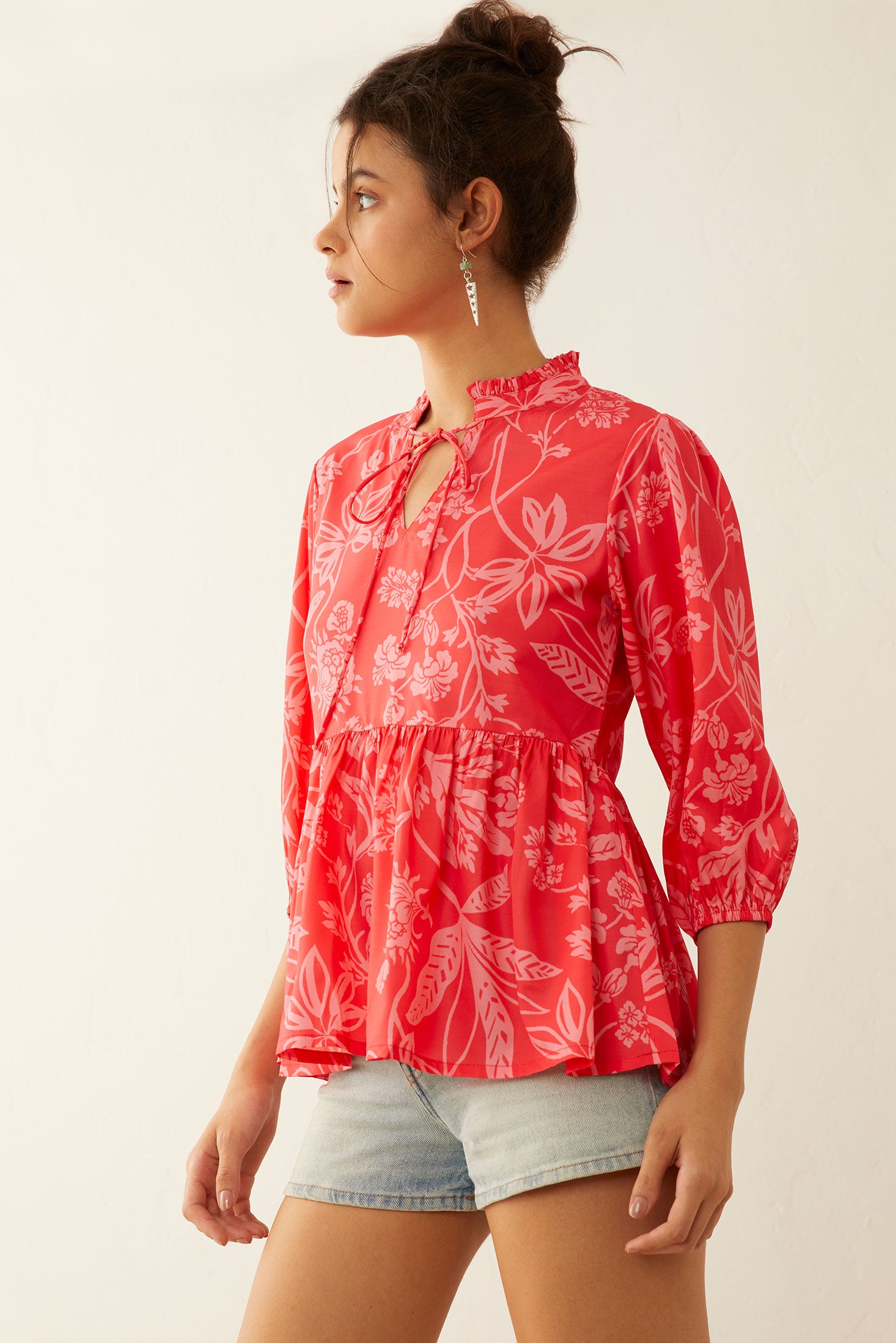 Flora's Realm Peplum Top - Myra USA