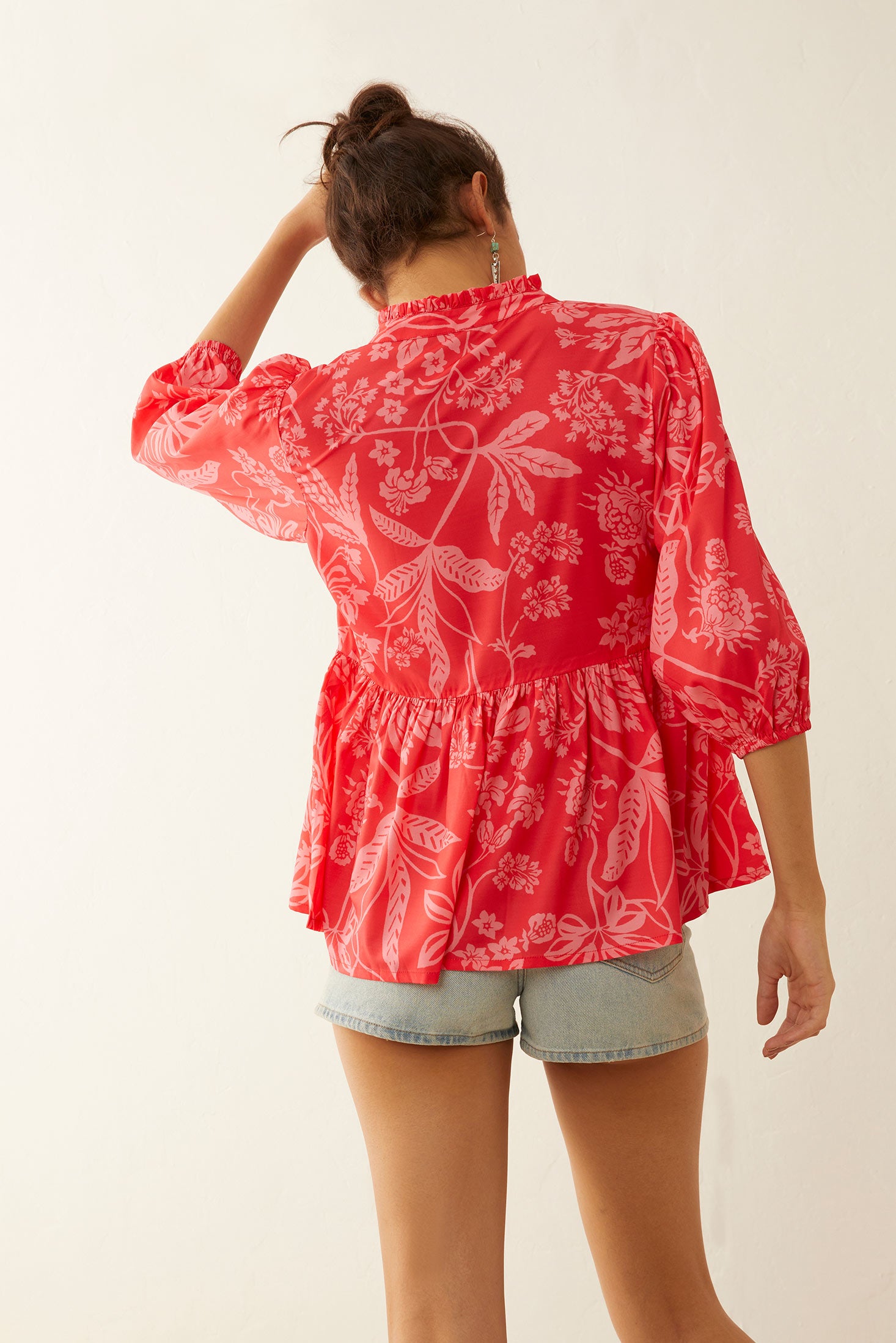 Flora's Realm Peplum Top - Myra USA