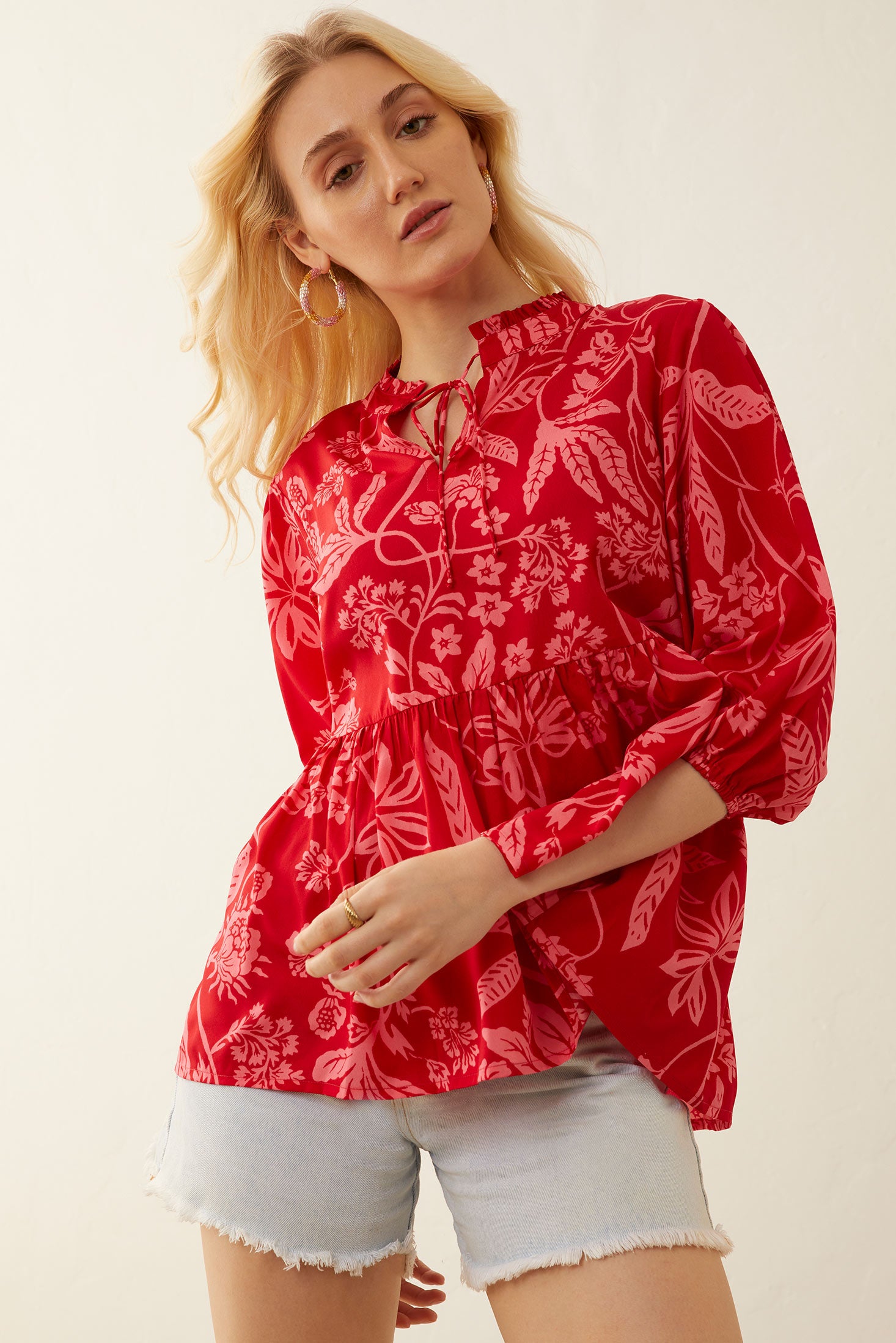Flora's Realm Peplum Top - Myra USA