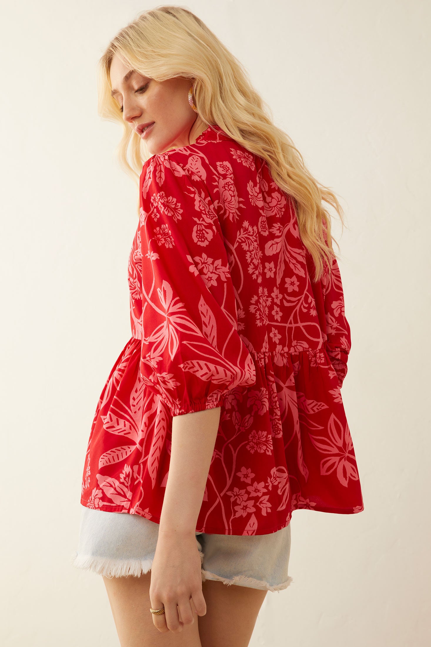 Flora's Realm Peplum Top - Myra USA