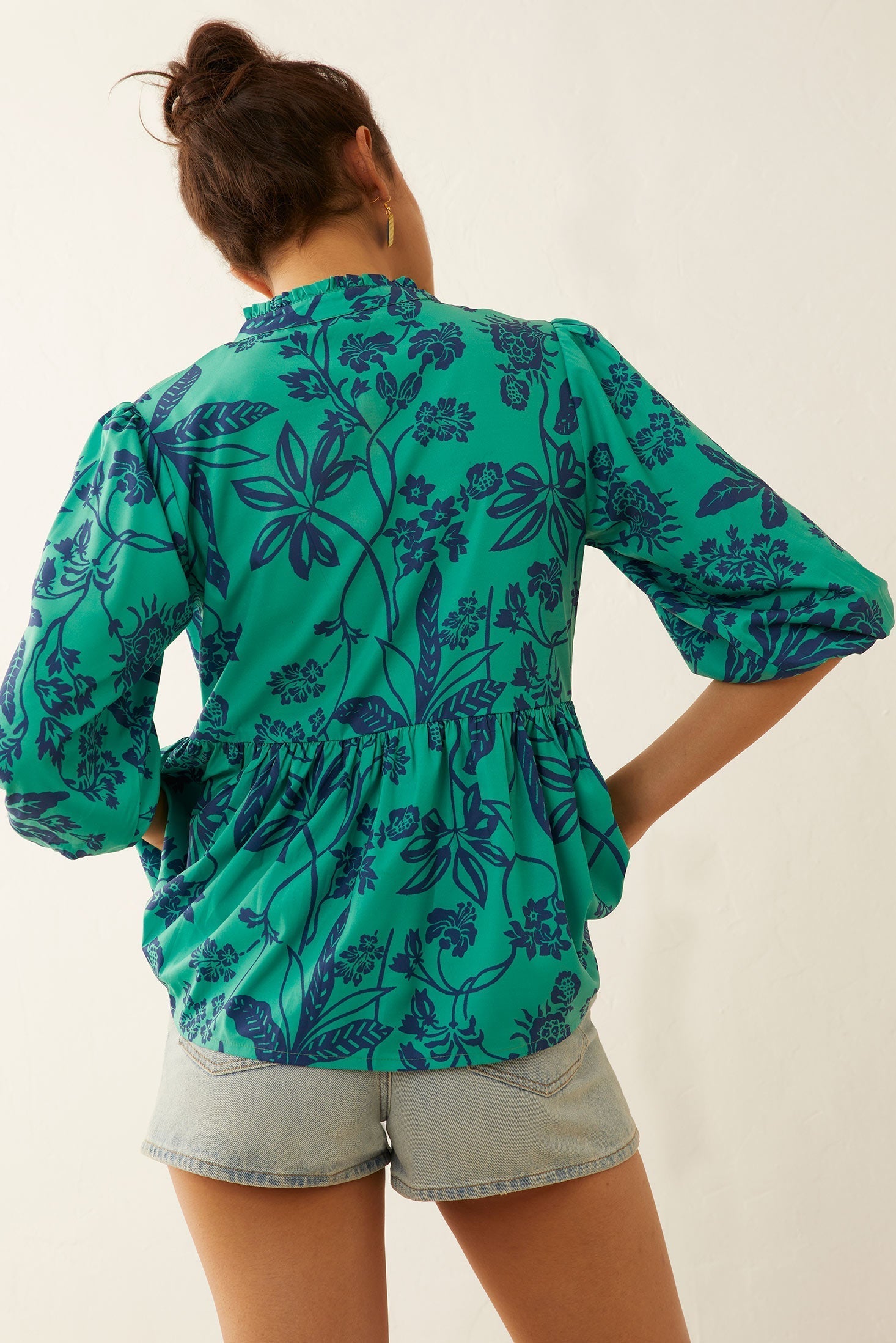 Artemis Floral Peplum Top - Myra USA