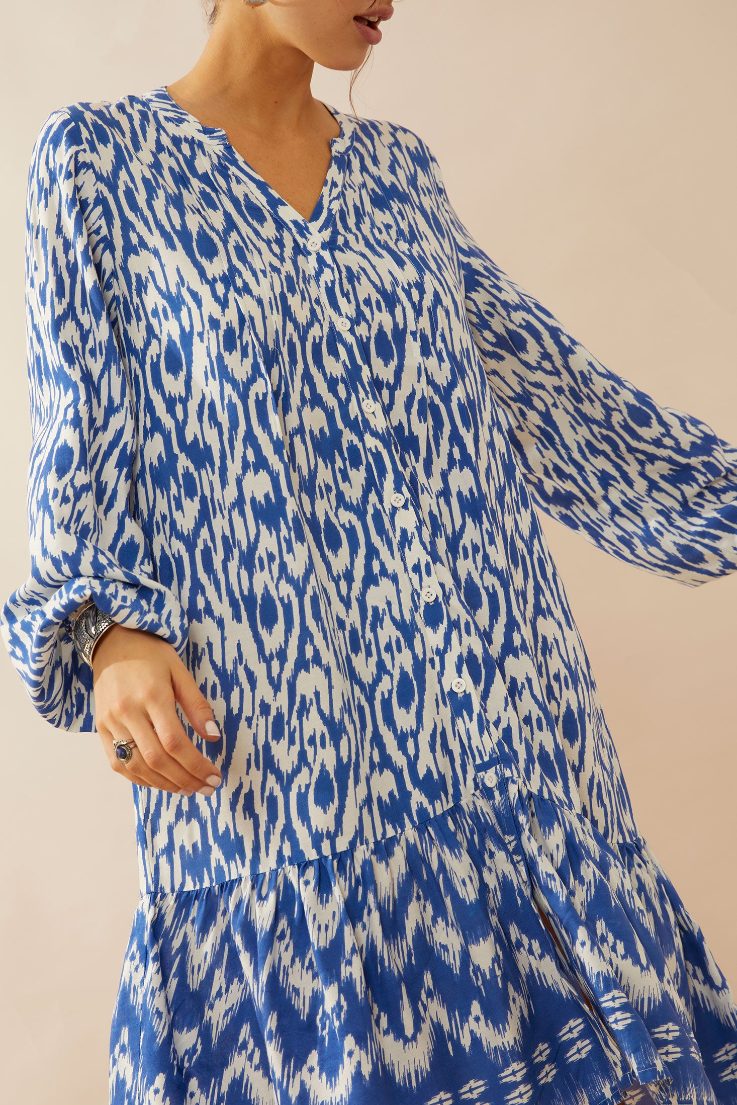 Padma V-Neck Flow Dress - Myra USA