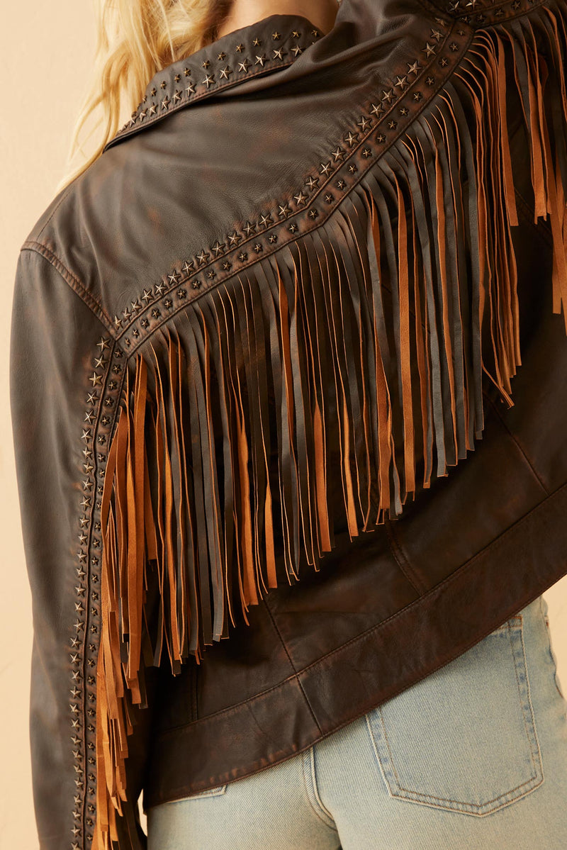 Kendall Fringed Leather Jacket