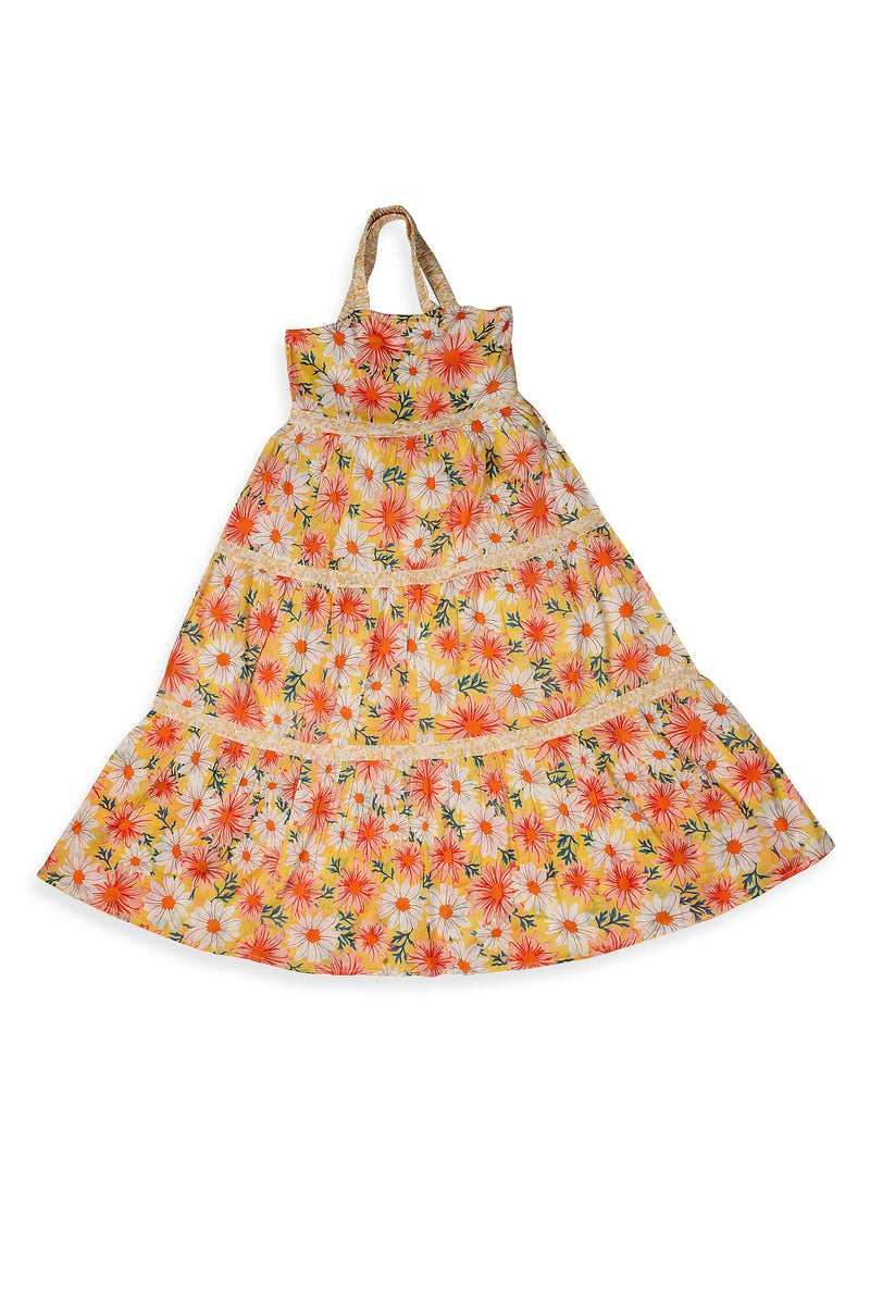 Adelaide Blossom Dress In Orange