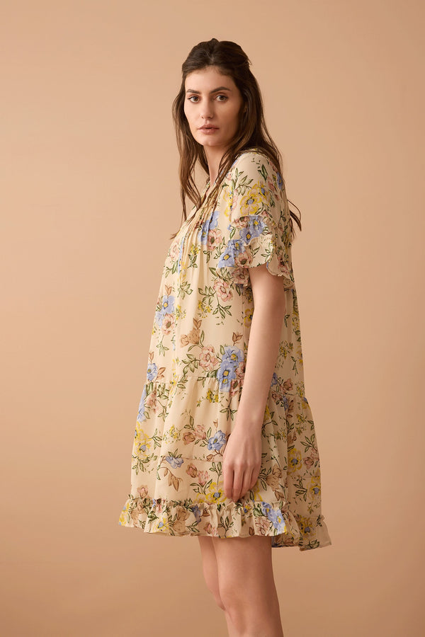 Love Brianna Dress In Off White - Myra USA