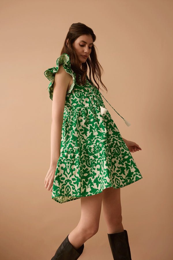 All for Natalie Dress In Green - Myra USA