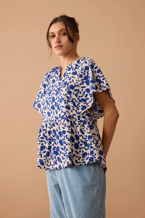 Allison Blue Top In Blue - Myra USA