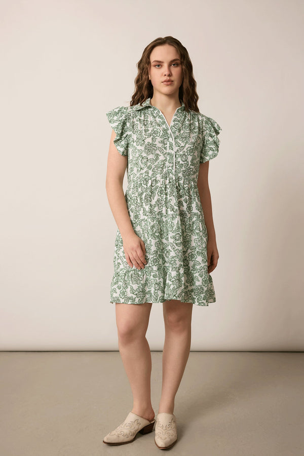 For Sylvia Shirt Dress In Green