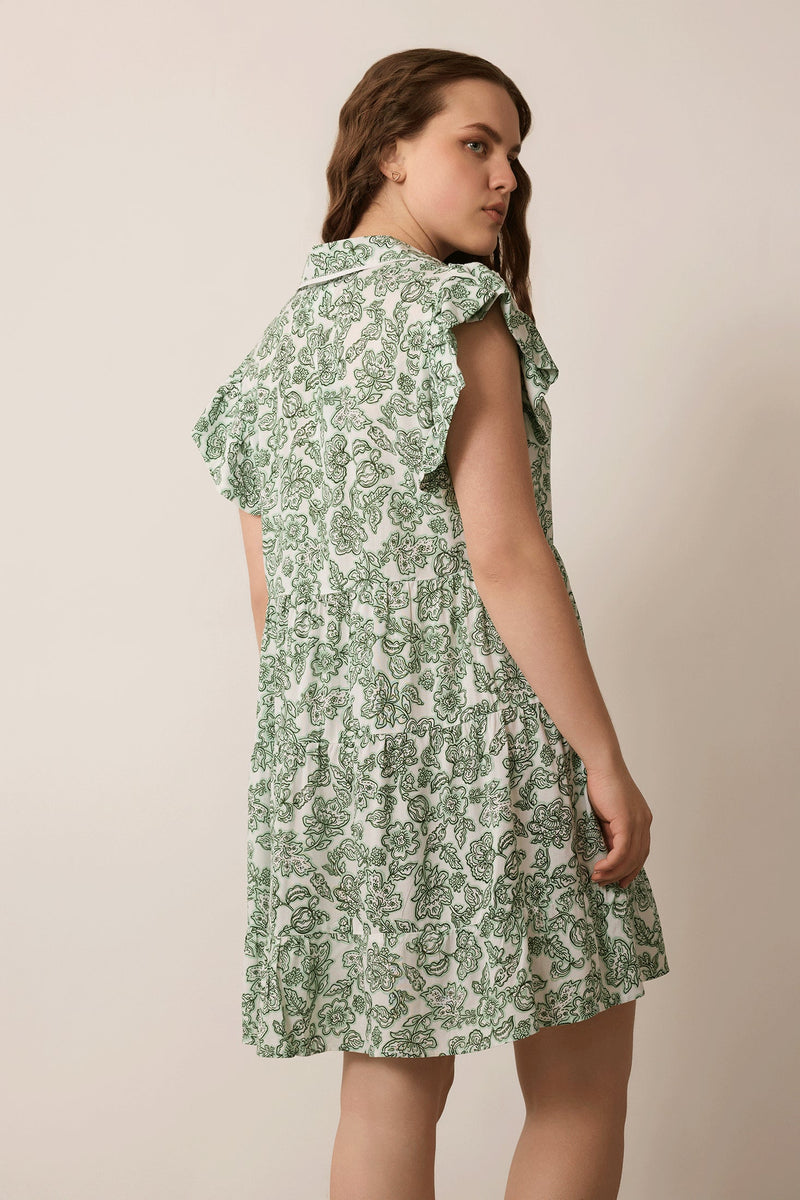 For Sylvia Shirt Dress In Green