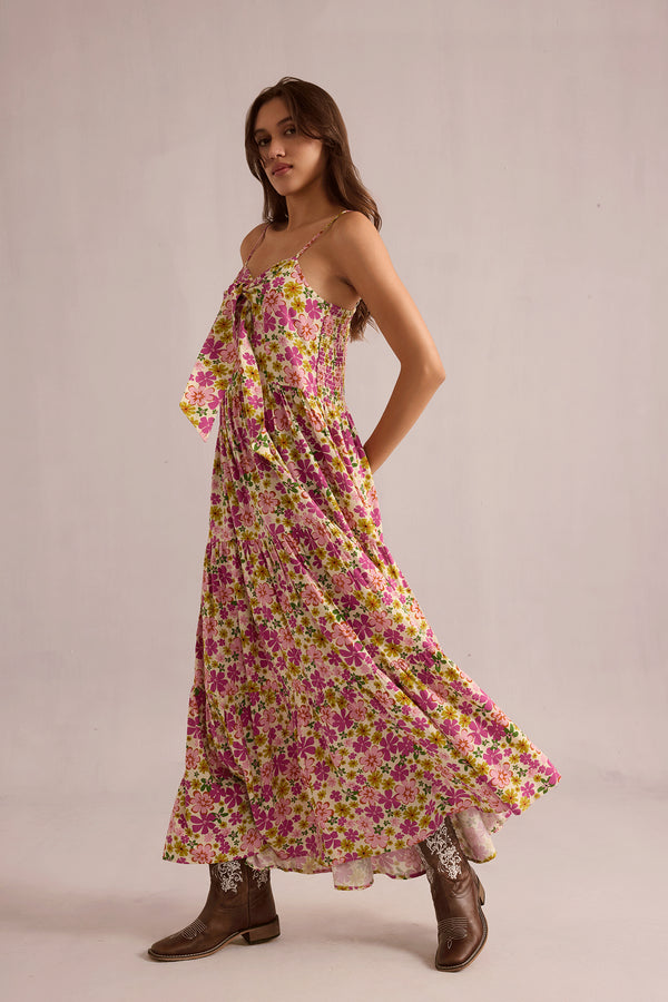 Jocelyn Joy Floral Dress In Pink