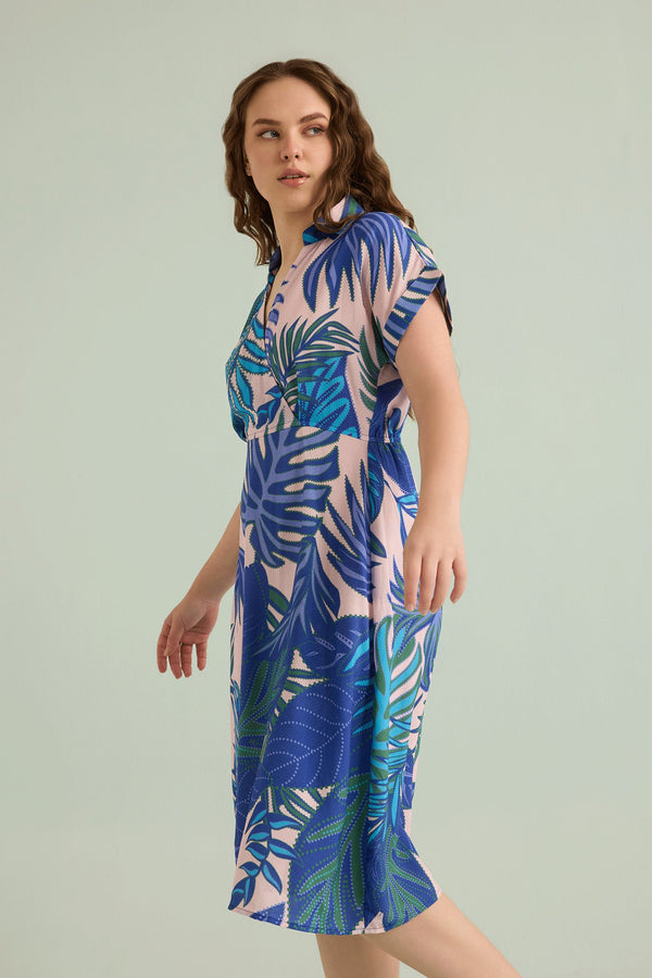 Island Breeze Shirt Dress  In Blue - Myra USA