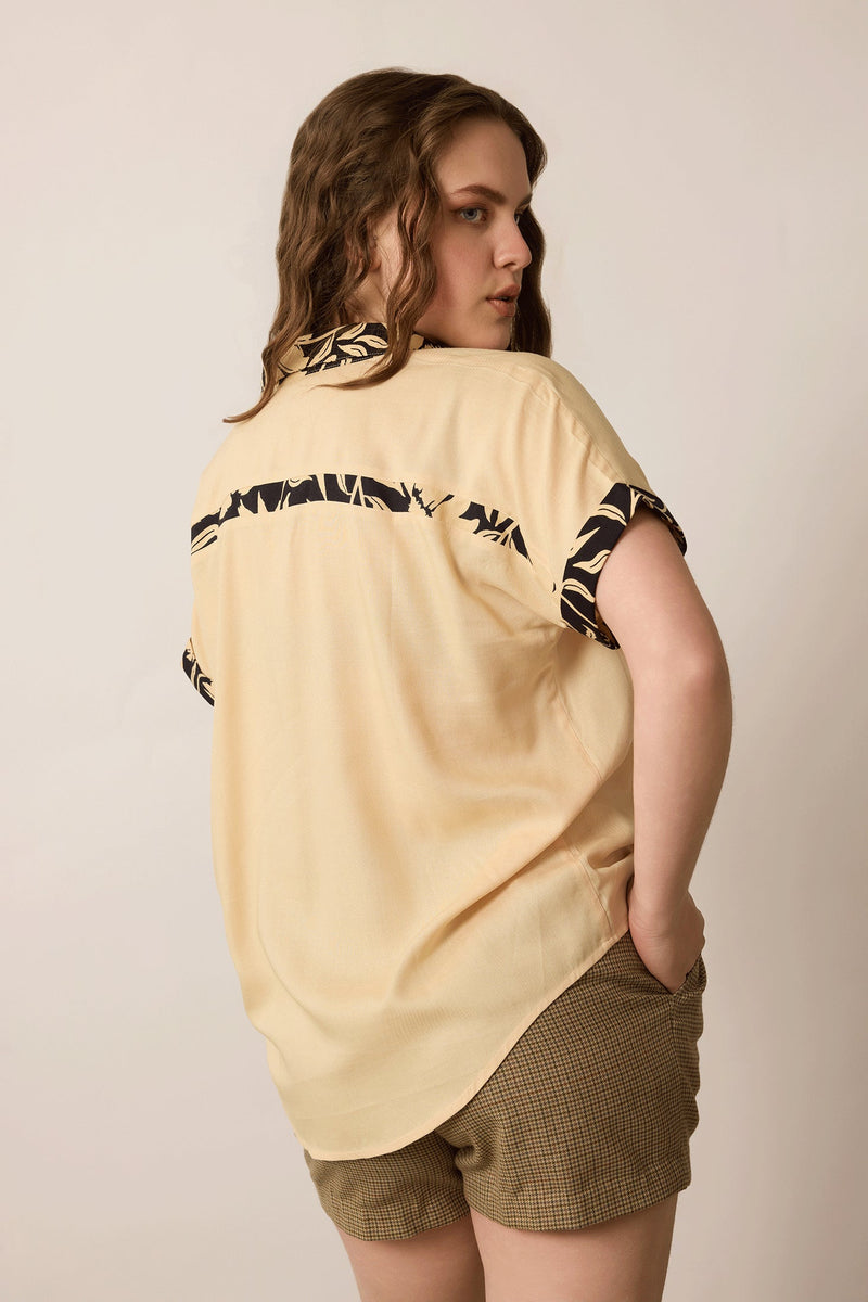 Amber's Place Shirt  In Beige