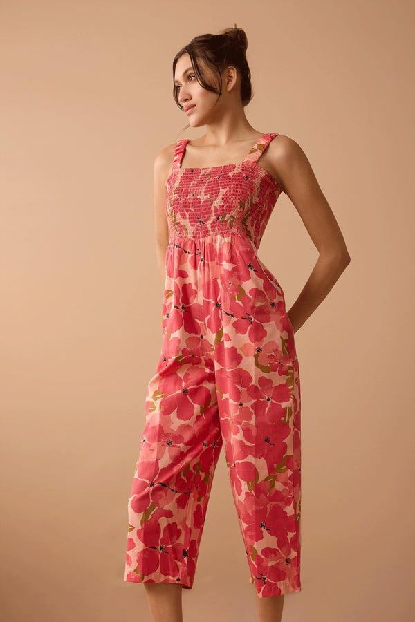 Danielle's Delight Floral Jumper In Red - Myra USA