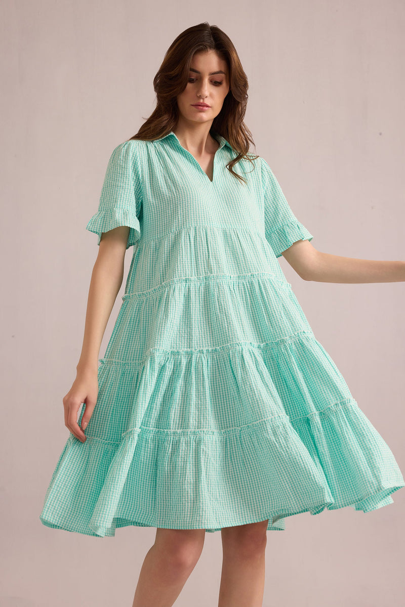 Aubrey's Gentle Morning Dress In Sky Blue