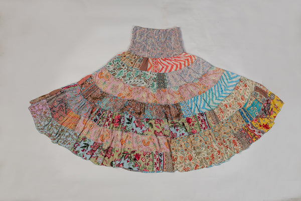 Cassandra Patchwork Dress In Multicolor