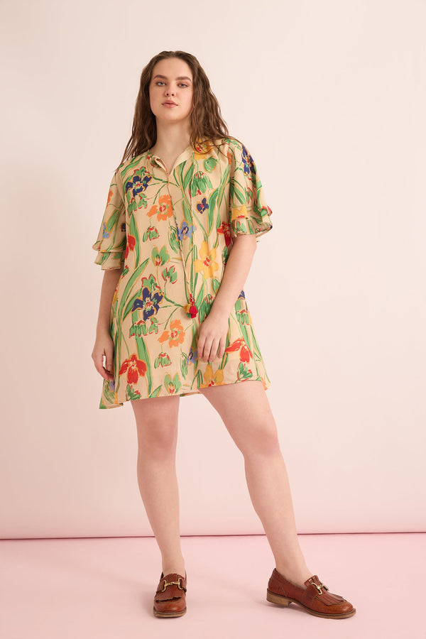 Always Emily Floral Dress  In Multicolor