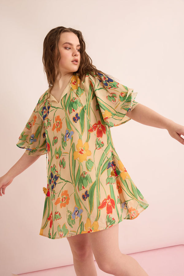 Always Emily Floral Dress  In Multicolor