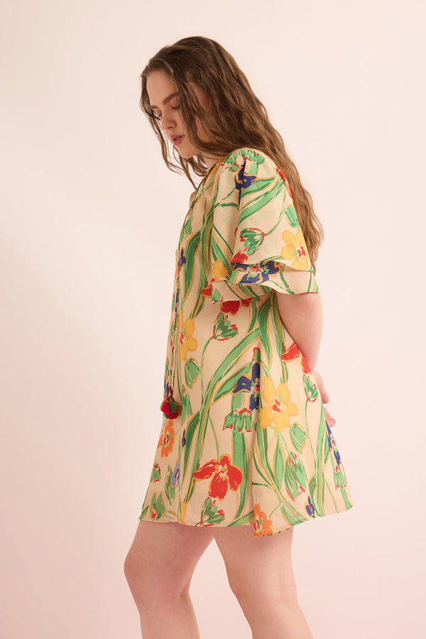 Always Emily Floral Dress  In Multicolor