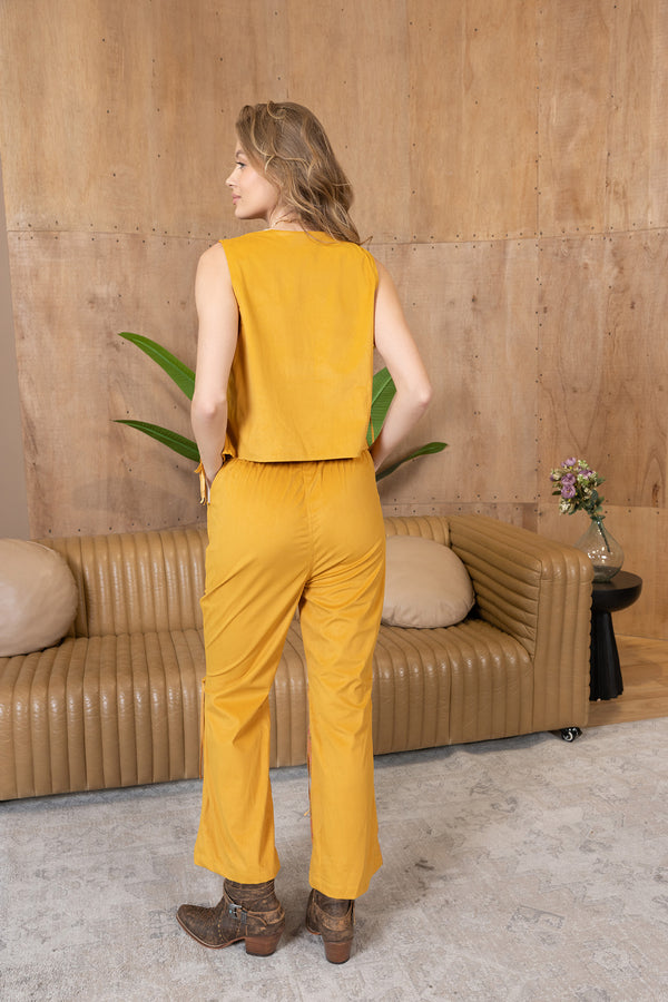 The Jolene Fringe Two Piece Set in Saddle Gold - Myra USA