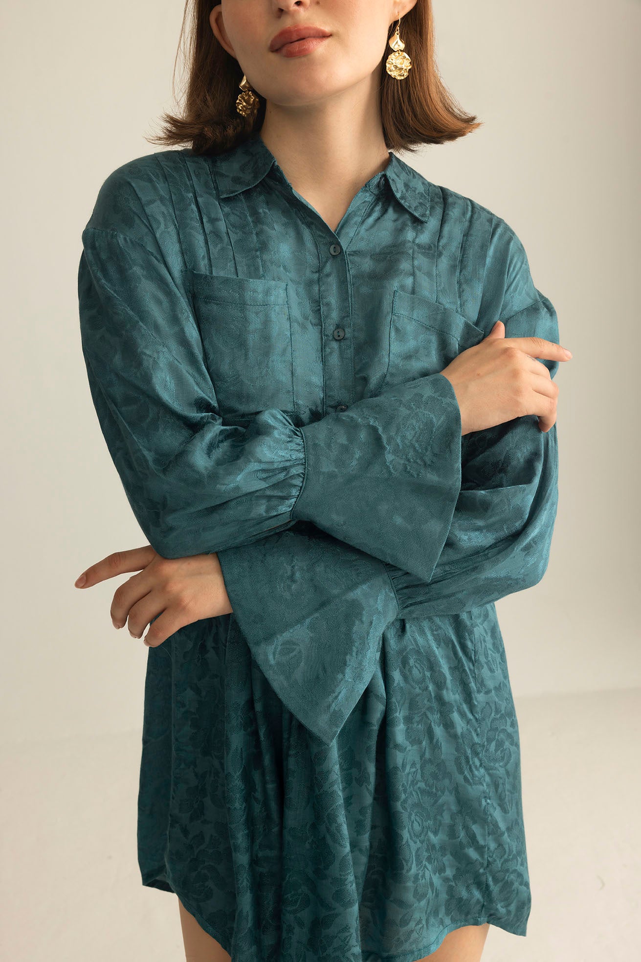 The Elowen Belle Woven Dress in Kayaking