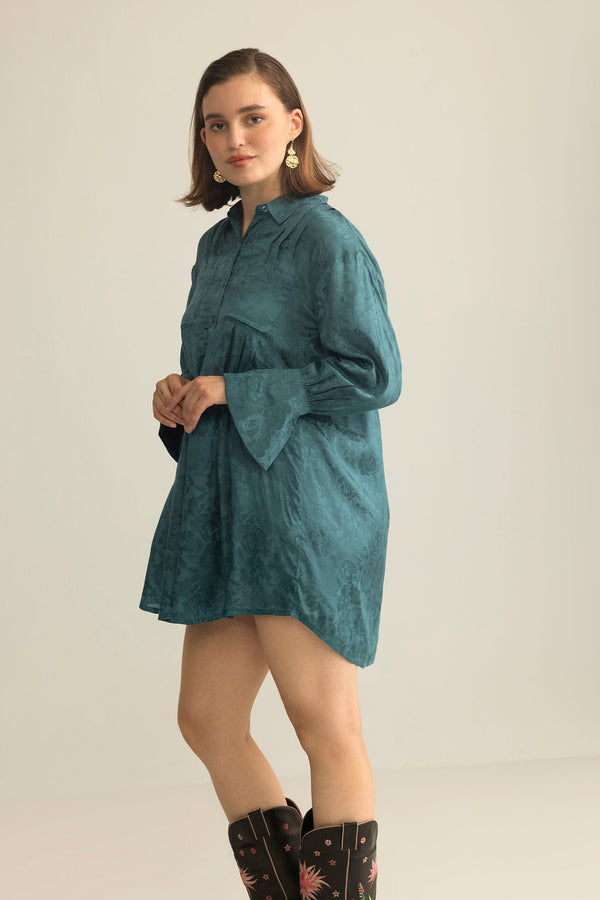 The Elowen Belle Woven Dress in Kayaking - Myra USA