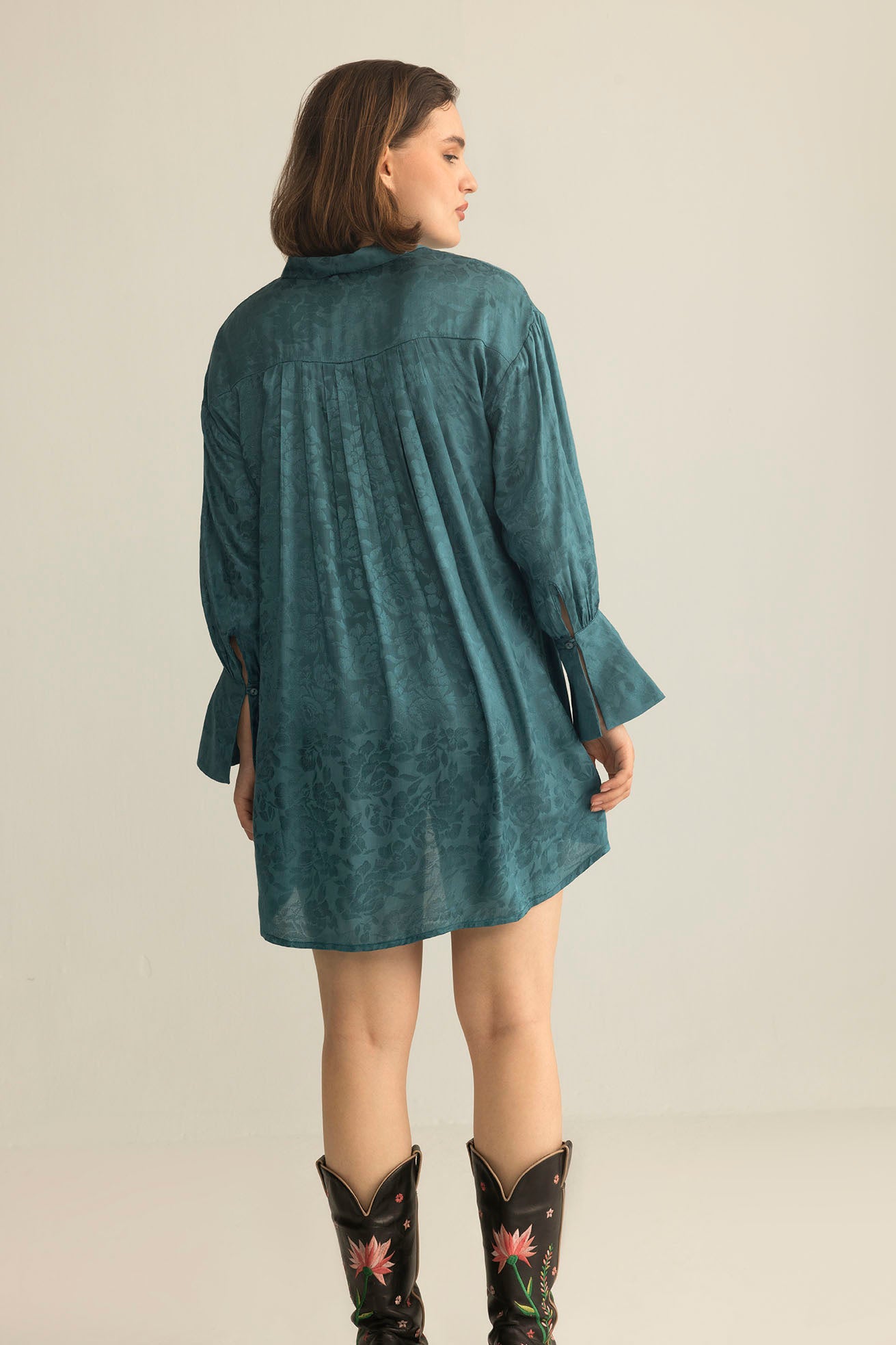 The Elowen Belle Woven Dress in Kayaking