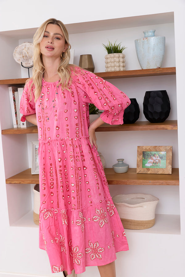 Gypsy Heart Dress in Poppy Red - Myra USA