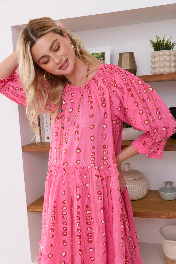 Gypsy Heart Dress in Poppy Red - Myra USA