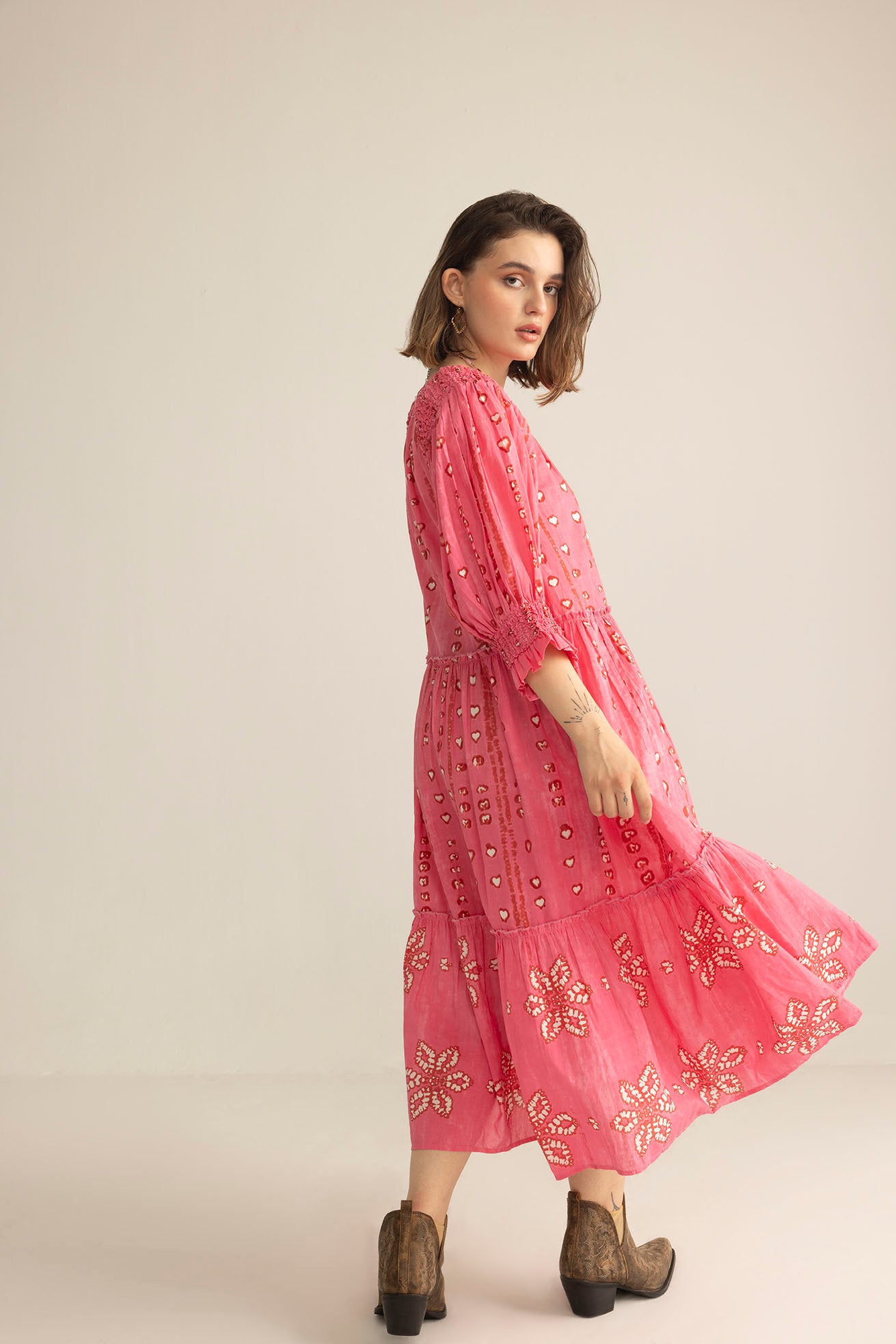 Gypsy Heart Dress in Poppy Red