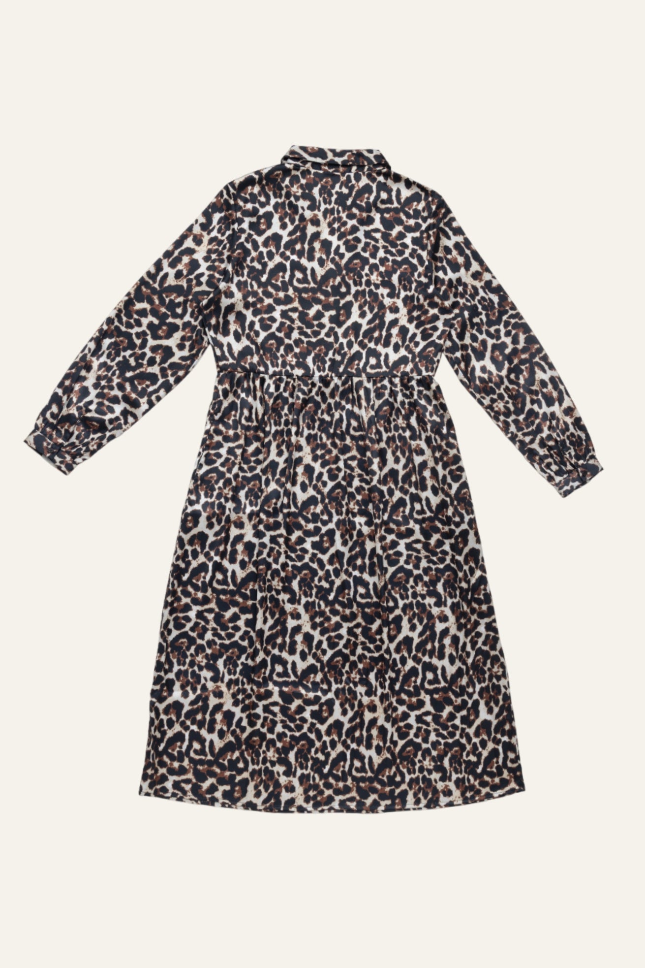 Palm Theory With Animal Print Maxi Dress in Olive White