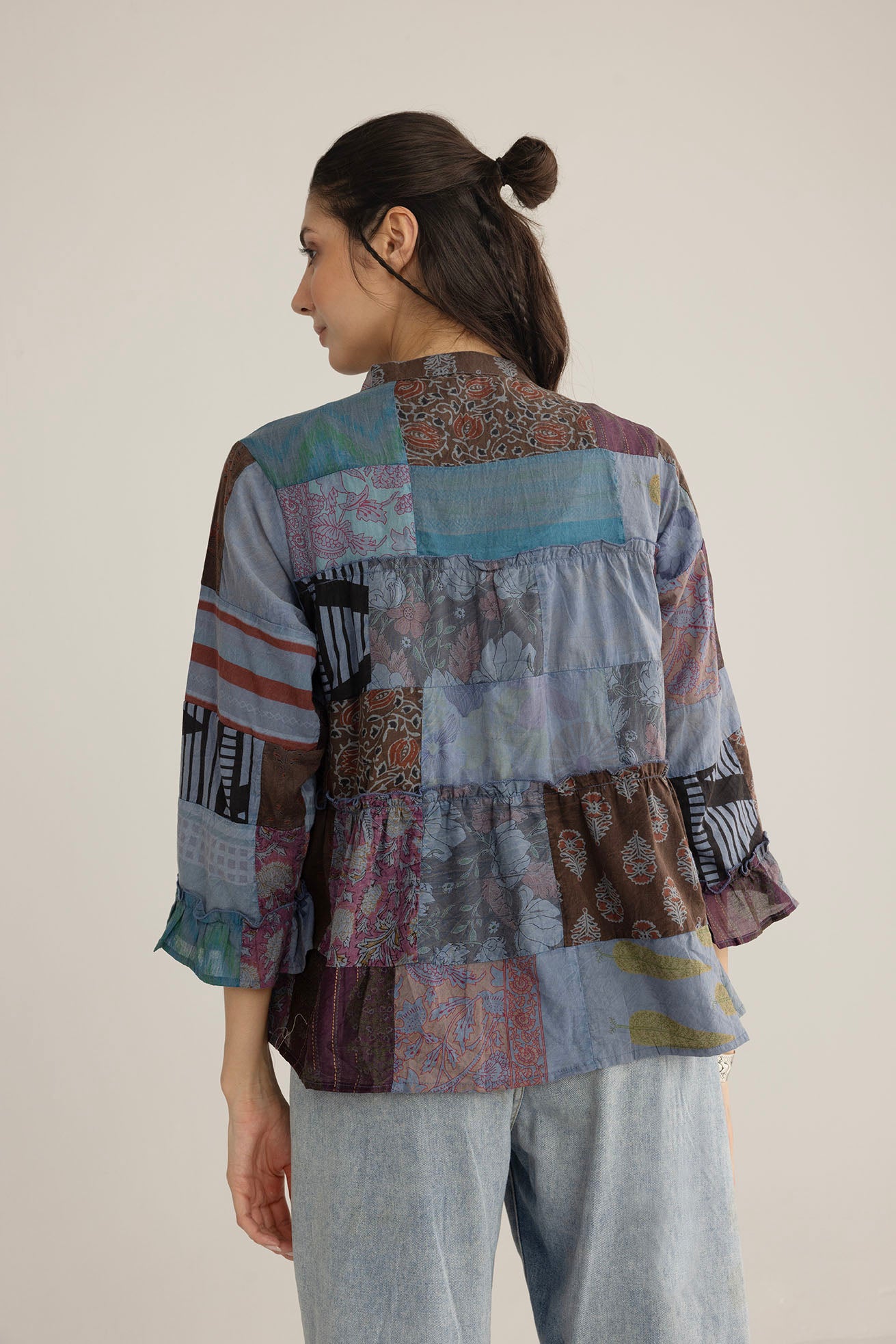 Bohera Tangled Spice Patchwork Top in Caravan Red