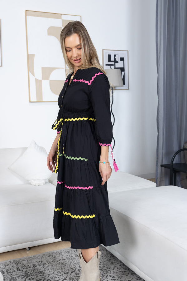 Carnival Sway Dress in Neon Dusk - Myra USA