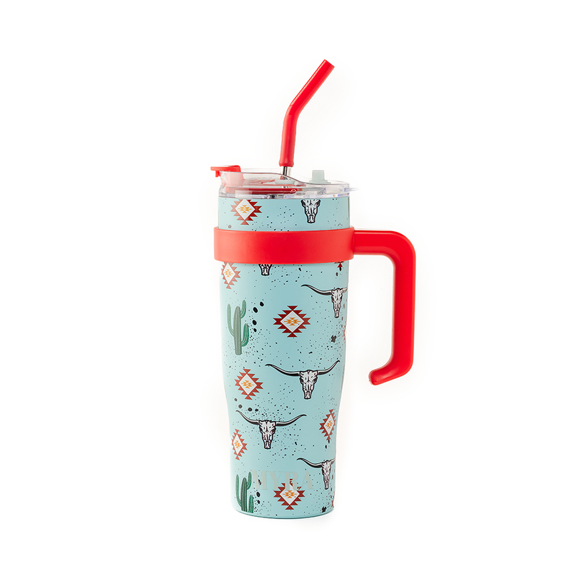 Wide Wyoming Tumbler In Sea Blue