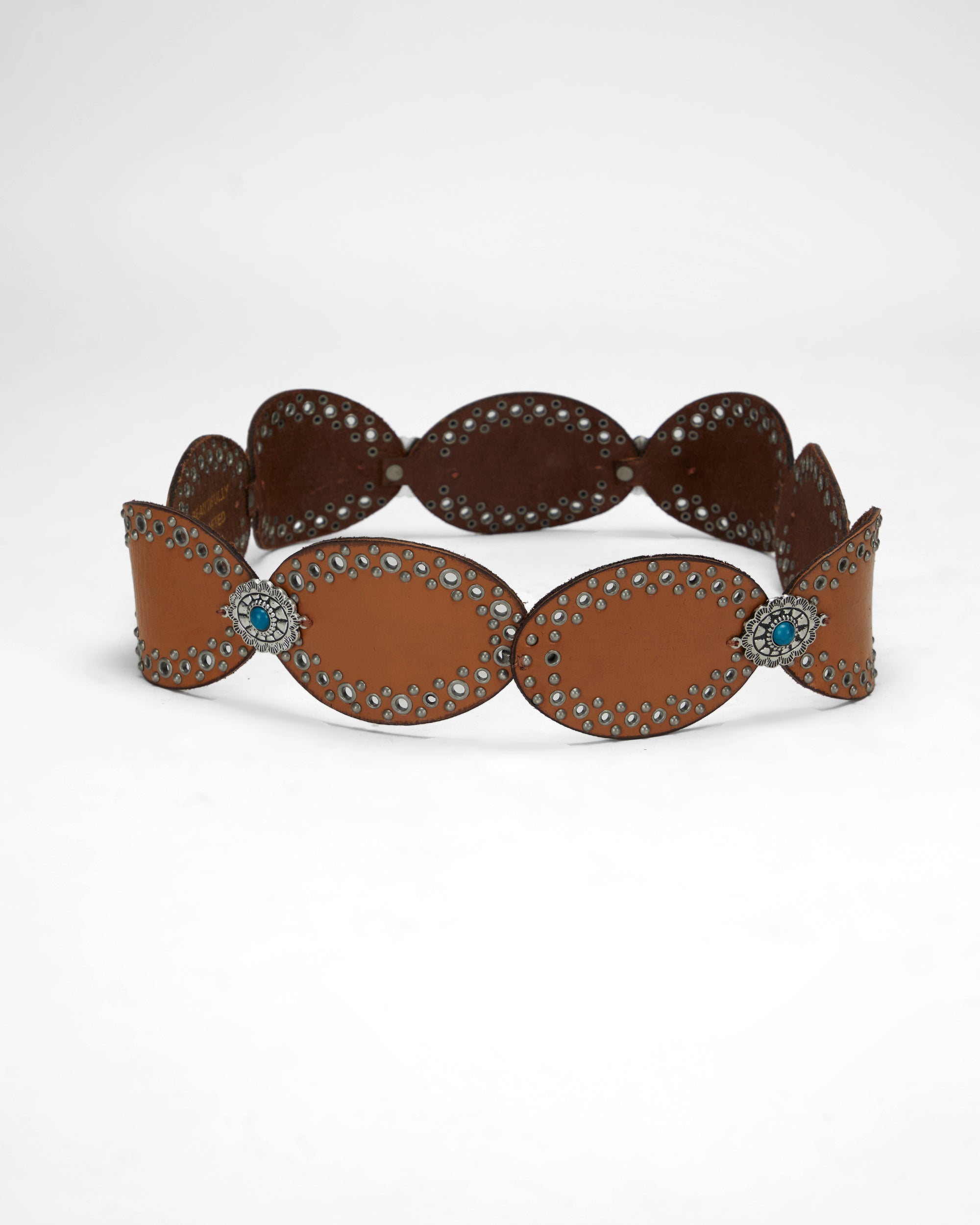 Loyal West Alta Buena Leather Belt In Calfskin-BROWN