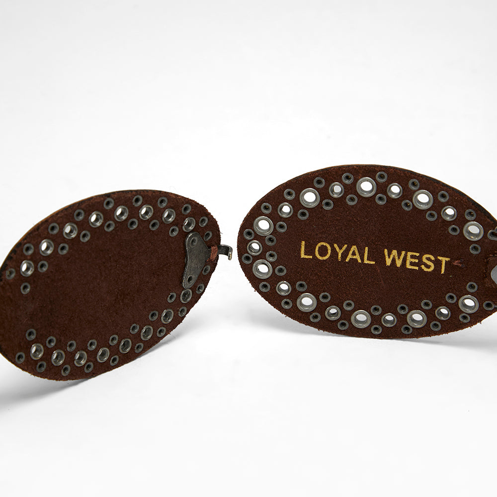 Loyal West Alta Buena Leather Belt In Calfskin-BROWN - Myra USA