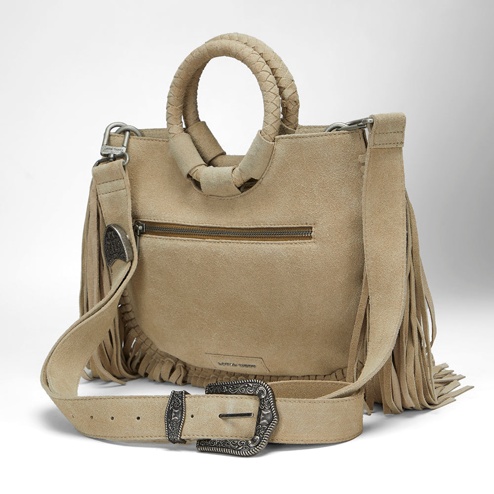 Loyal West SEDONA TASSLE BAG IN SUEDE LEATHER - Myra USA