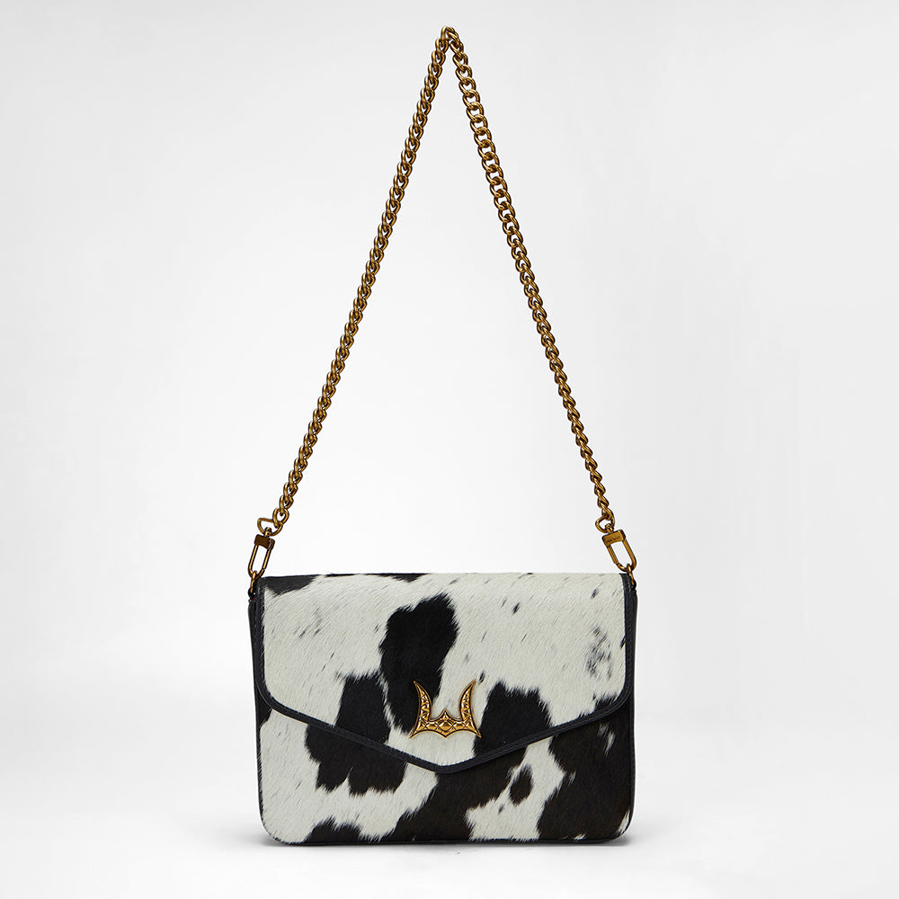 Loyal West LW ON THE GO MEDIUM CHAIN BAG IN COWHIDE AND  CALFSKIN - Myra USA