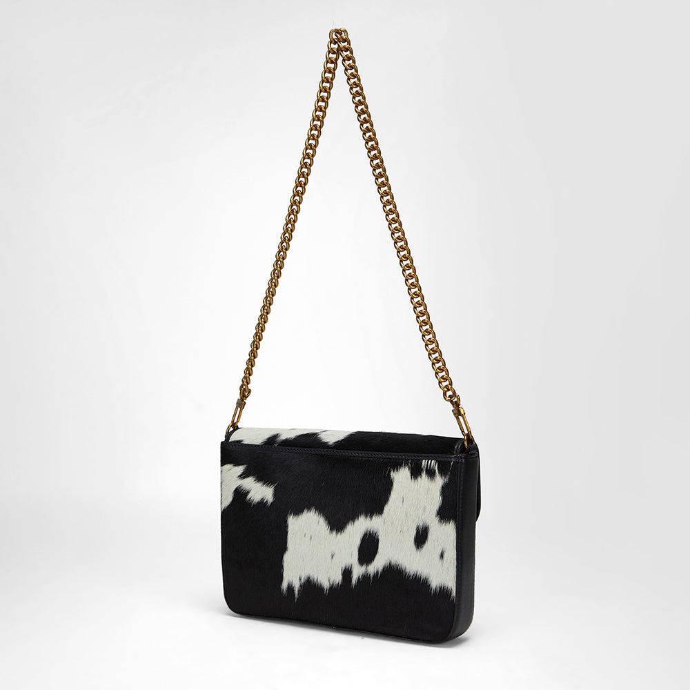Loyal West LW ON THE GO MEDIUM CHAIN BAG IN COWHIDE AND  CALFSKIN - Myra USA