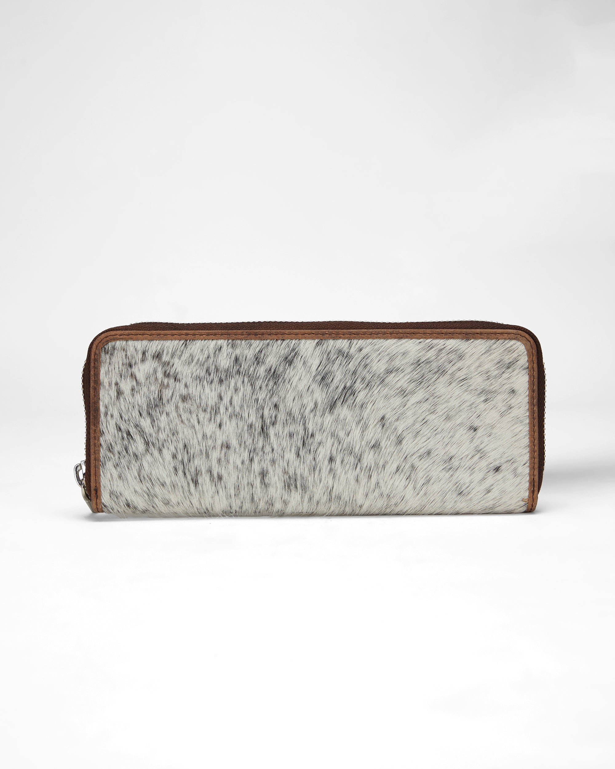 Loyal West RANCH ROAD JEWELERY CASE IN BROWN & WHITE COWHIDE