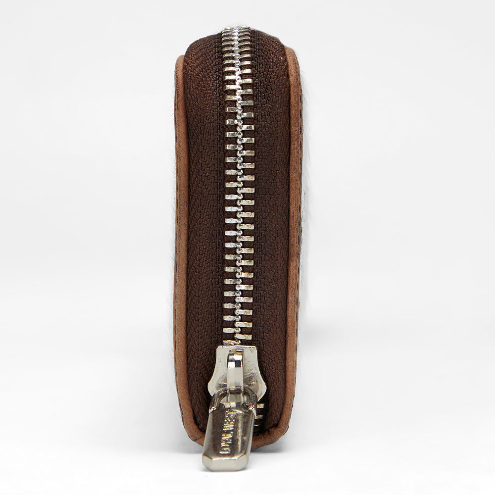 Loyal West RANCH ROAD JEWELERY CASE IN BROWN & WHITE COWHIDE - Myra USA