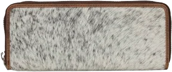 Loyal West RANCH ROAD JEWELERY CASE IN BROWN & WHITE COWHIDE