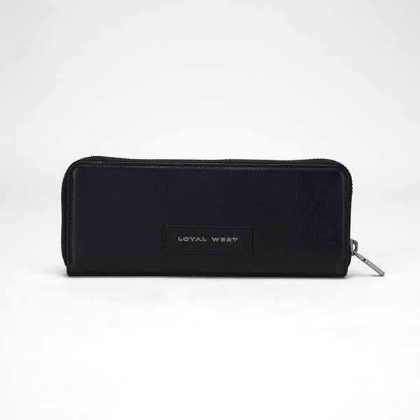 Loyal West RANCH ROAD JEWELERY CASE IN CALF LEATHER - BLACK - Myra USA